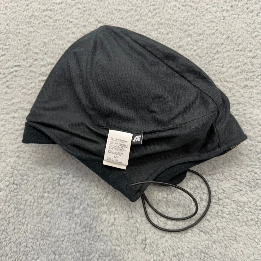 The North Face 89222 Fleece Winter Hat Earflap Windstopper Blue/Black Beanie Cap